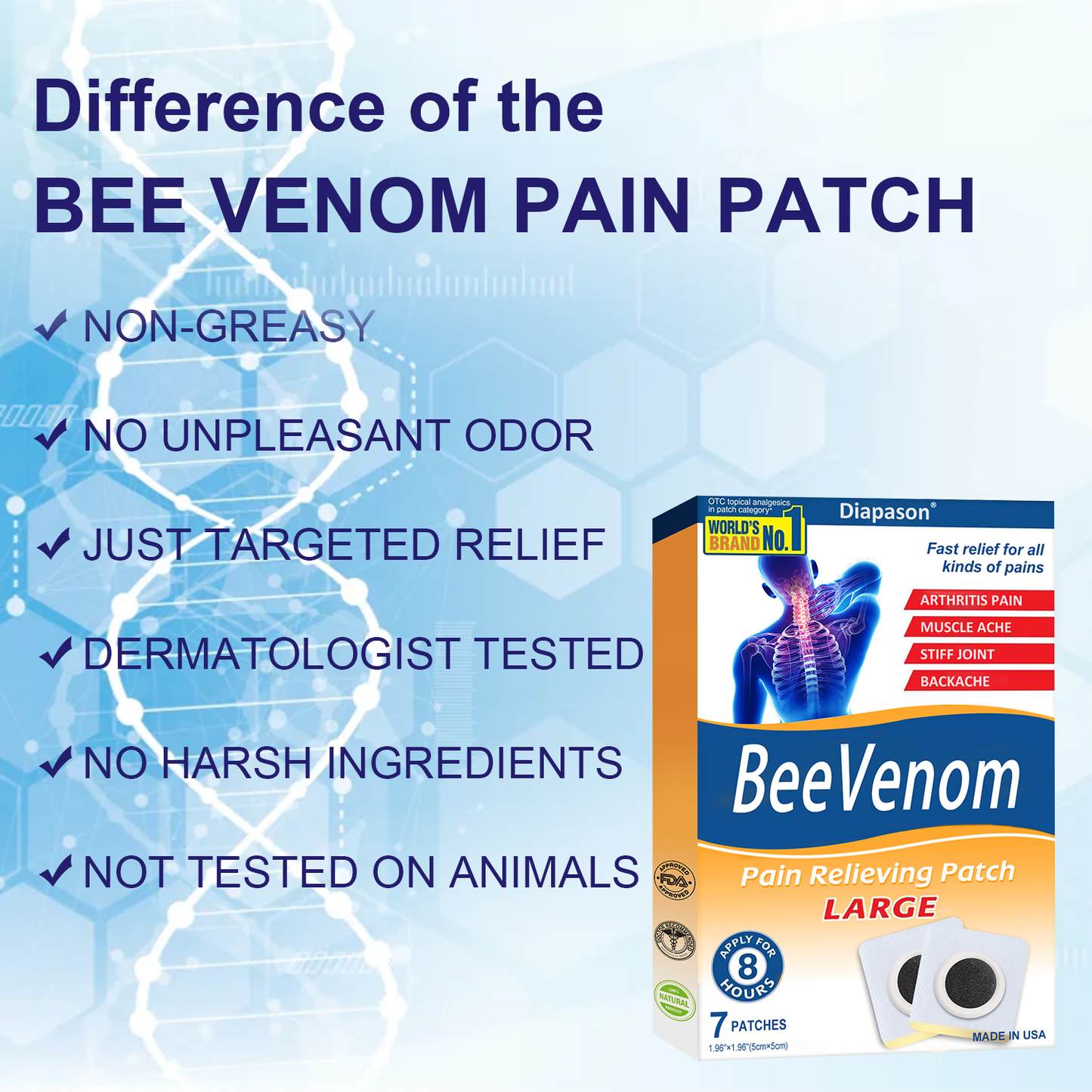 𝐃𝐢𝐚𝐩𝐚𝐬𝐨𝐧™ 𝟗𝟖% 𝐁𝐞𝐞 𝐕𝐞𝐧𝐨𝐦 𝐏𝐚𝐢𝐧 & 𝐉𝐨𝐢𝐧𝐭 𝐓𝐡𝐞𝐫𝐚𝐩𝐲 𝐏𝐚𝐭𝐜𝐡